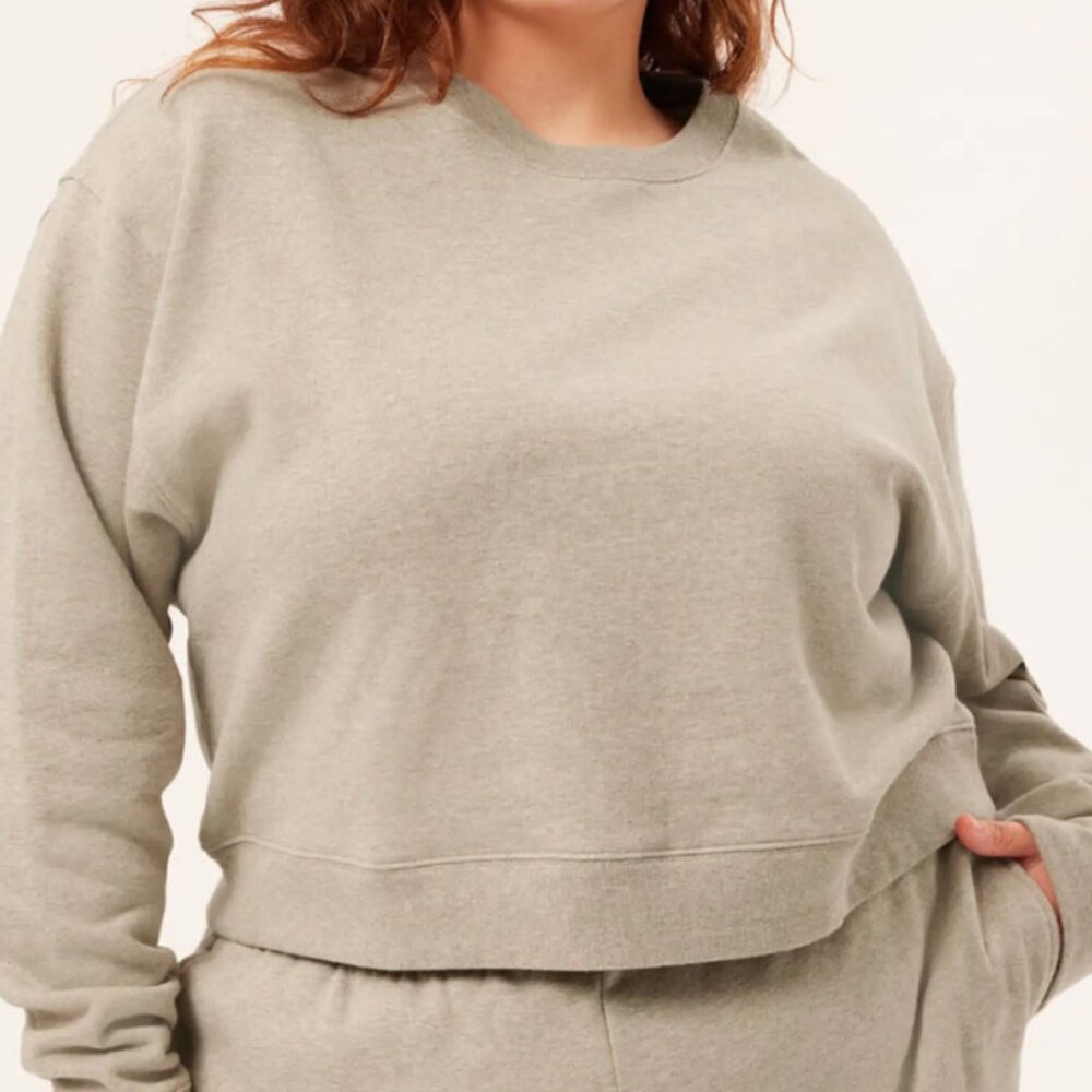 Porcini Heather 50​/​50 Cropped Sweatshirt